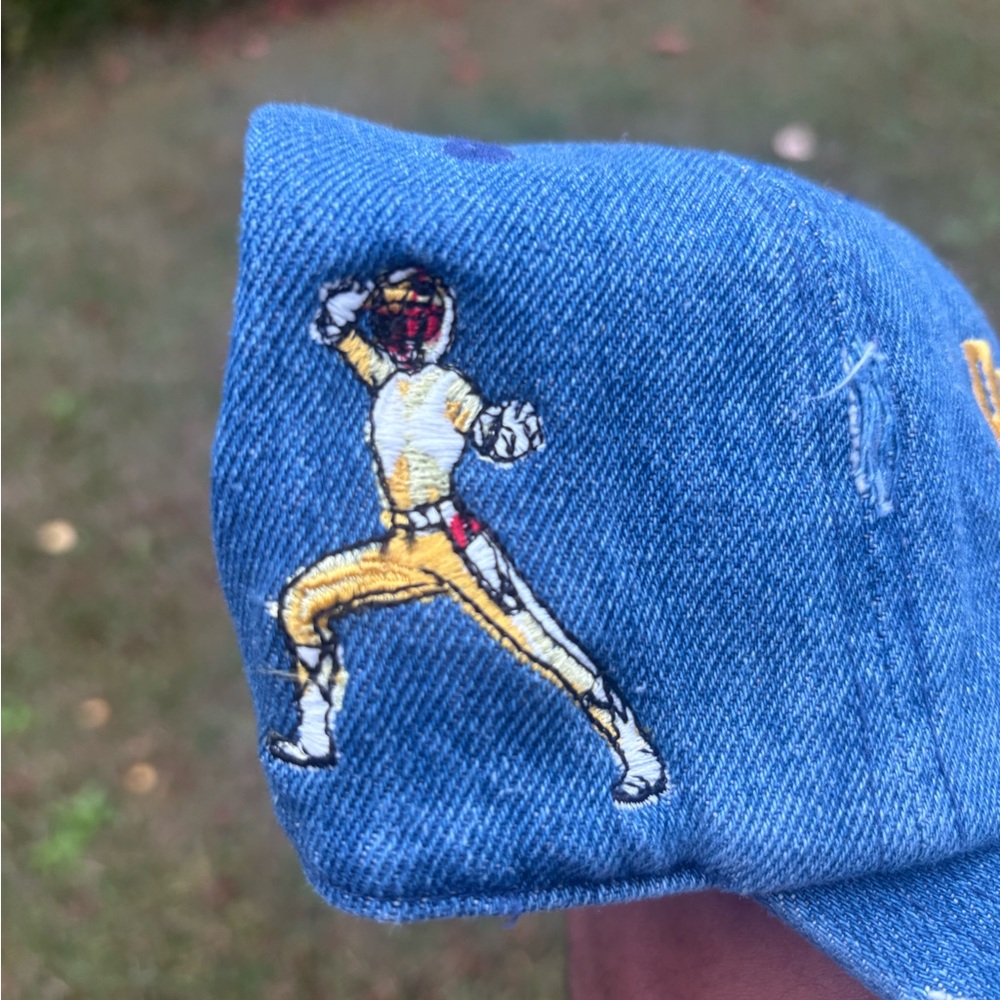 Power Rangers Distressed Denim Cap (Yellow Power Ranger) - Picture 5 of 8